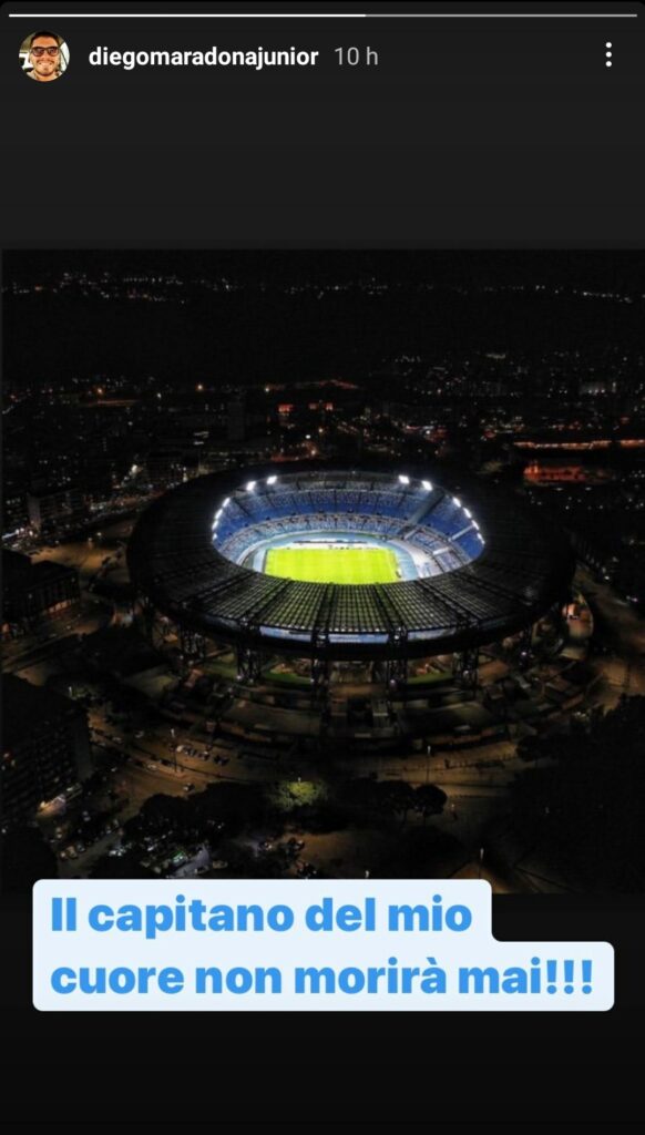 دييغو جونيور ينعي والده الأسطورة مارادونا